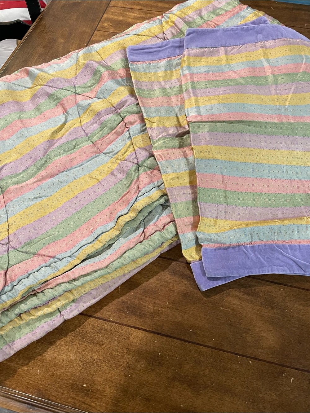 VTG SEVENTEEN Pastel Striped Comforter Set